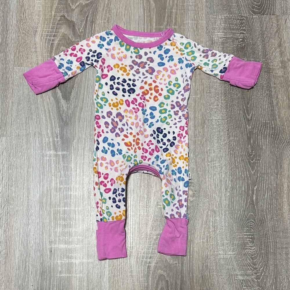 Little Sleepies Rainbow Leopard Preemie Crescent